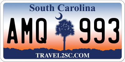 SC license plate AMQ993
