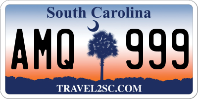 SC license plate AMQ999