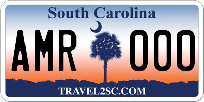 SC license plate AMR000