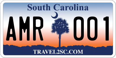 SC license plate AMR001