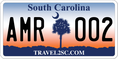 SC license plate AMR002