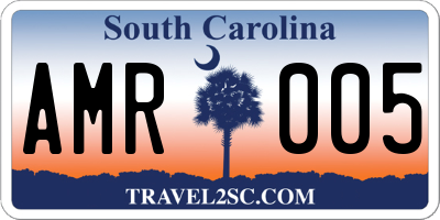 SC license plate AMR005