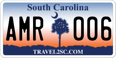 SC license plate AMR006