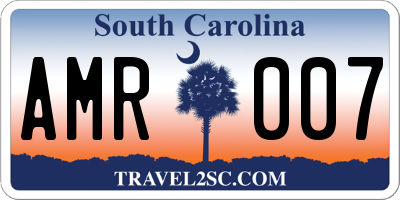 SC license plate AMR007