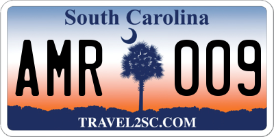 SC license plate AMR009