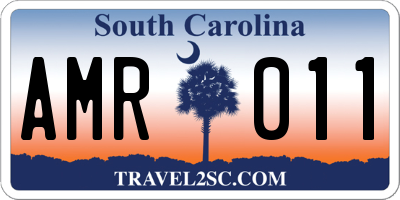 SC license plate AMR011