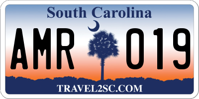 SC license plate AMR019