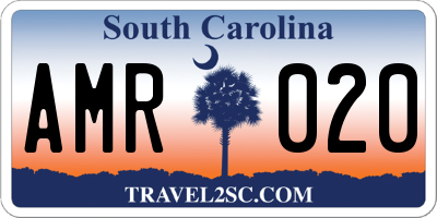 SC license plate AMR020