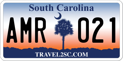 SC license plate AMR021