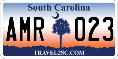 SC license plate AMR023