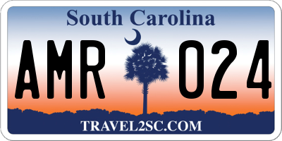 SC license plate AMR024