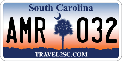 SC license plate AMR032