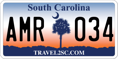 SC license plate AMR034