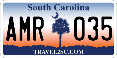 SC license plate AMR035