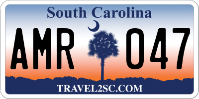 SC license plate AMR047