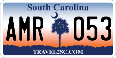 SC license plate AMR053