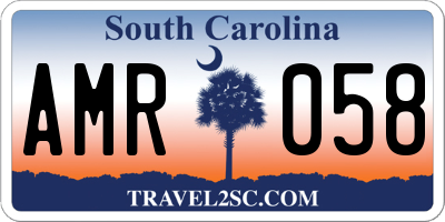 SC license plate AMR058