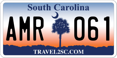 SC license plate AMR061