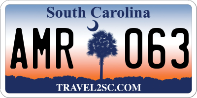 SC license plate AMR063