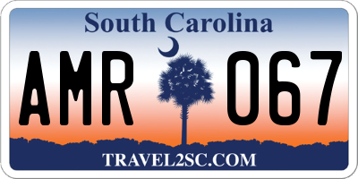 SC license plate AMR067