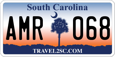 SC license plate AMR068