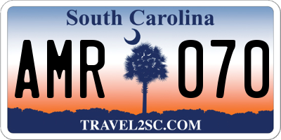 SC license plate AMR070