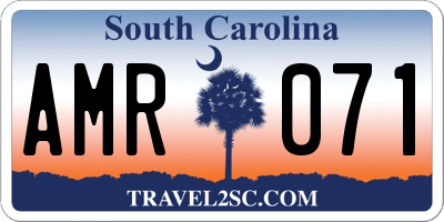 SC license plate AMR071