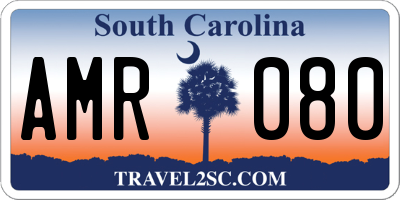 SC license plate AMR080