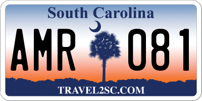 SC license plate AMR081