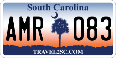 SC license plate AMR083