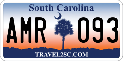SC license plate AMR093