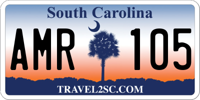 SC license plate AMR105