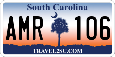 SC license plate AMR106