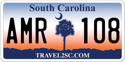 SC license plate AMR108