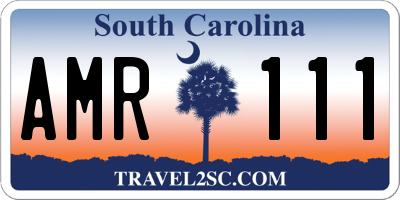 SC license plate AMR111