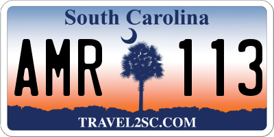 SC license plate AMR113