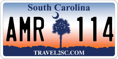 SC license plate AMR114