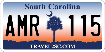 SC license plate AMR115