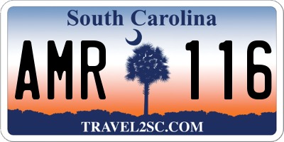 SC license plate AMR116