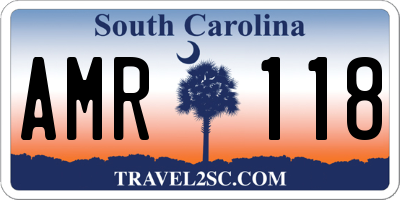SC license plate AMR118