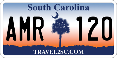 SC license plate AMR120