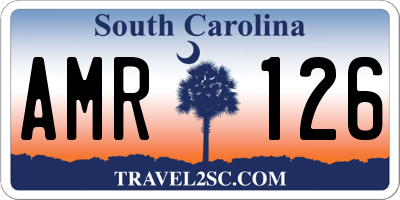 SC license plate AMR126