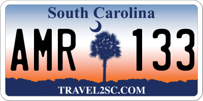 SC license plate AMR133