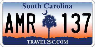 SC license plate AMR137