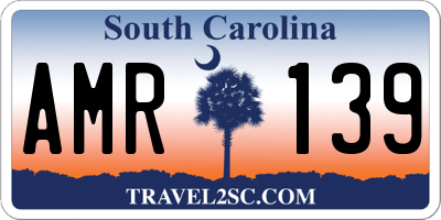 SC license plate AMR139