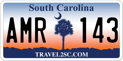 SC license plate AMR143