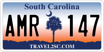 SC license plate AMR147