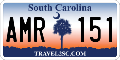 SC license plate AMR151