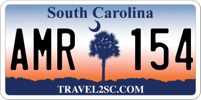 SC license plate AMR154