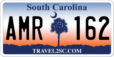 SC license plate AMR162
